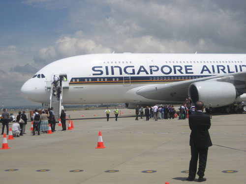 Internetten tijdens vlucht Singapore Airlines