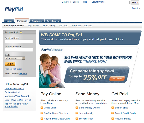 Geen giften meer voor Paypal
